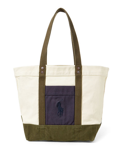 COLOR-BLOCKED BIG PONY TOTE