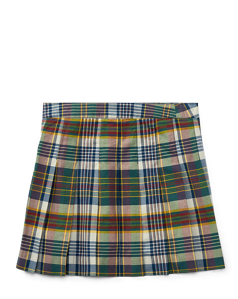 PLEATED MADRAS SKIRT